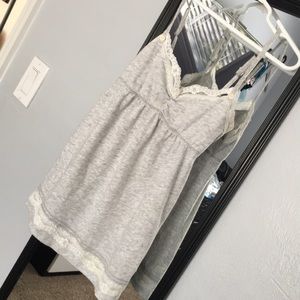 A&F Spaghetti astral Tank Top